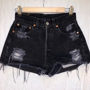 High waisted custom Levi’s denim shorts